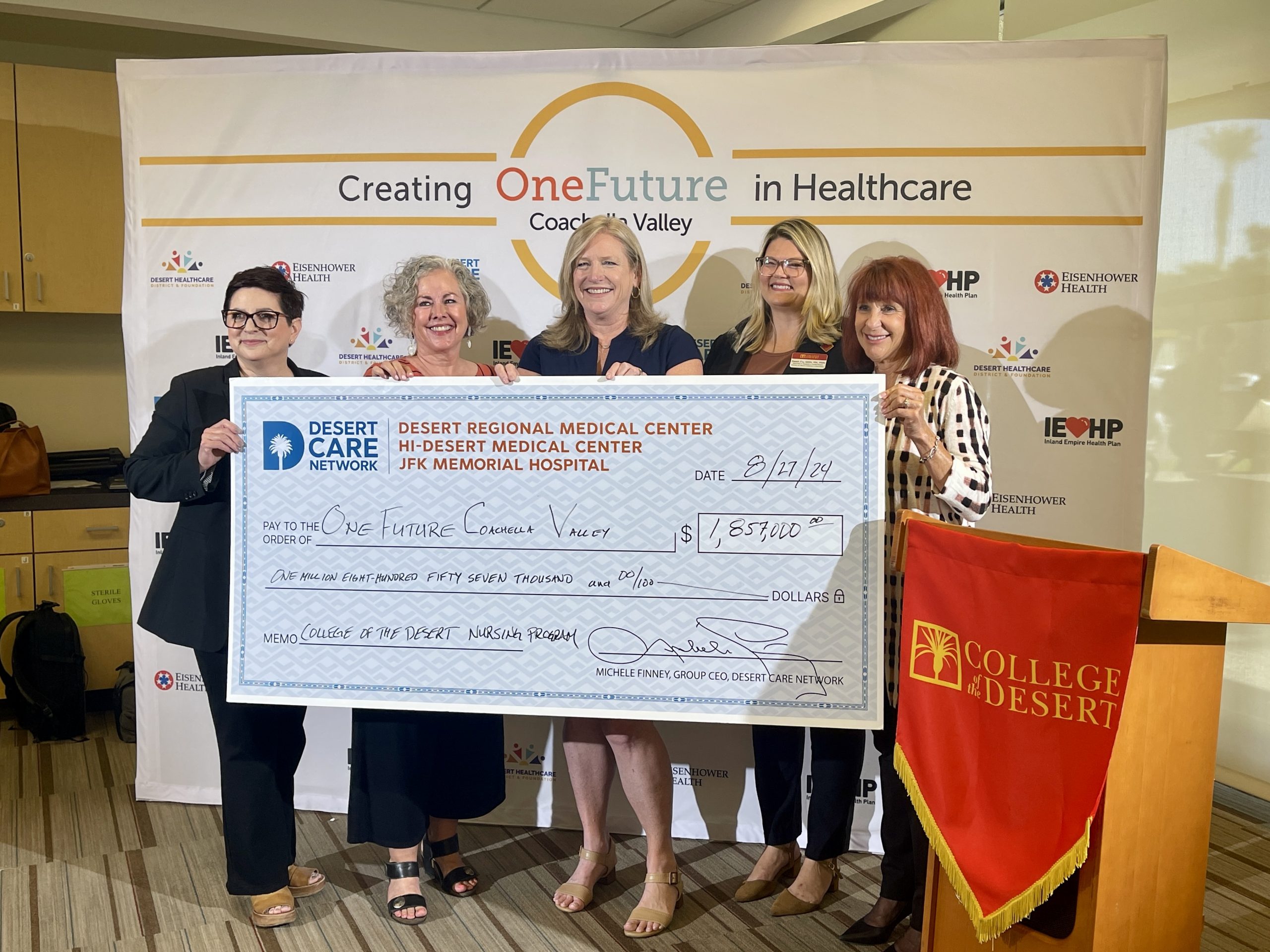 Desert Care Network & Tenet Healthcare Foundation Present $1.8 Million Donation to Expand Nurse Training at College of the Desert